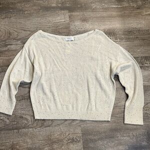 Banana Republic Women's XL NWT Sequined Cream Sweater